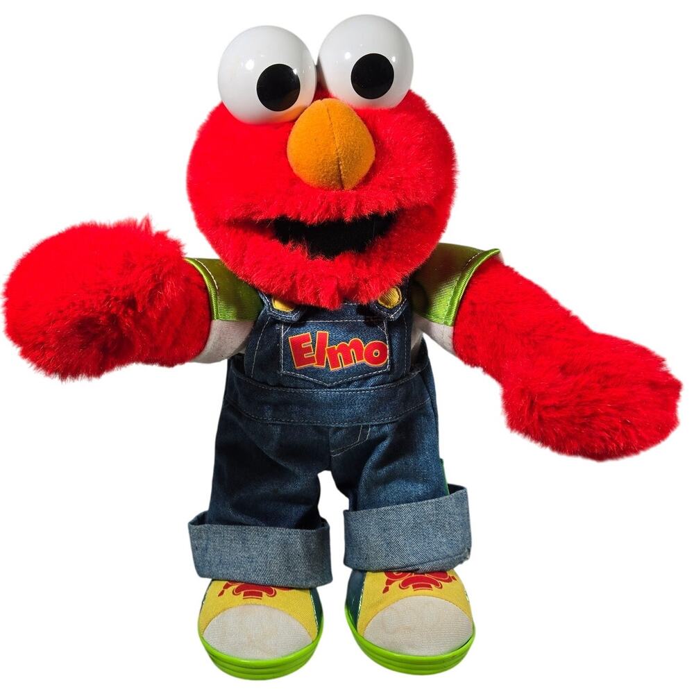 Fisher Price Let's Pretend Elmo Talking Plush Toy 1999 Mattel Sesame Street READ